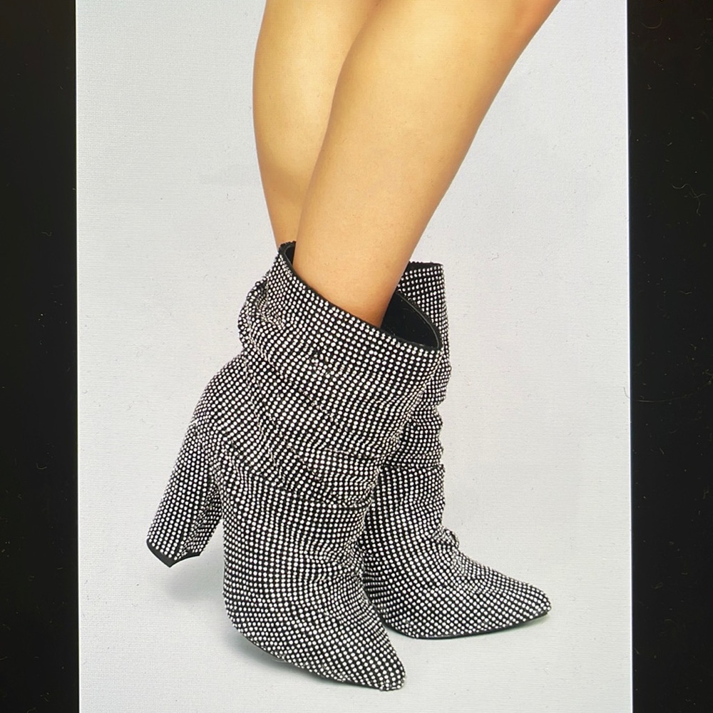 Vigo Fiore Rhinestone Ankle Heeled Boots